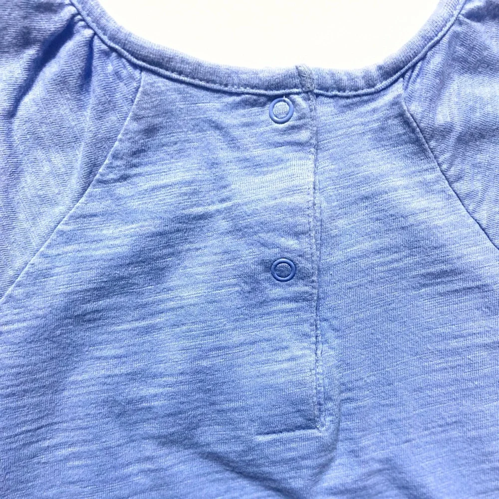 Oshkosh Toddler Girls 4t Flutter Sleeves Light Blue Shirt Top NEW